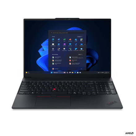 Lenovo ThinkPad E16 G4 AMD | Black | 16 " | IPS | 1920 x 1200 pixels | WUXGA | Anti-glare | AMD Ryzen AI 7 | 345 | 16 GB | SODIMM DDR5 | Solid-state drive capacity 512 GB | AMD Radeon 820M Graphics | Windows 11 Pro | 802.11be | Bluetooth version 5.4 | Keyboard language Nordic | Keyboard backlit | Warranty 36 month(s) | Battery warranty 12 month(s)