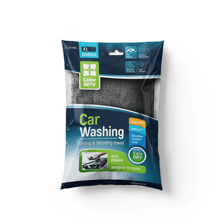 ColorWay CW-5612 Universal Extra Dry Microfiber Car Cloth, Gray