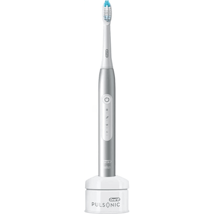 Oral-B Pulsonic Slim Luxe 4000 Sonic | Electric Toothbrush | Rechargeable | For adults | Number of brush heads included 1 | Number of teeth brushing modes 3 | Platinum