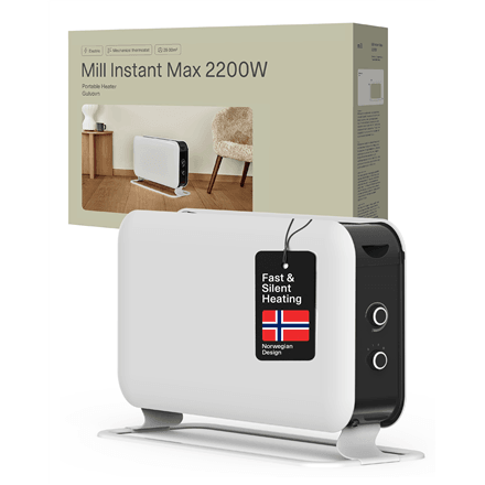 Mill | Heater | CO2200MECMAX | Convection Heater | 2200 W | Number of power levels 3 | Suitable for rooms up to 30 m² | White