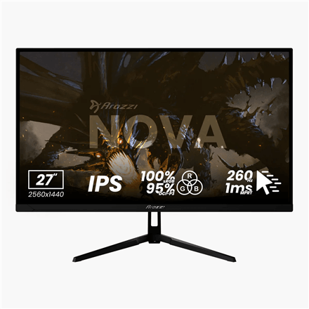 Монитор Arozzi Nova, 27″ IPS, QHD, 260 Гц, чёрный