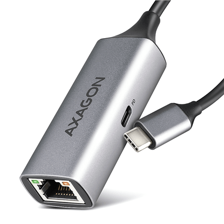 Сетевой адаптер AXAGON ADE-TXPD, USB-C – гигабитный Ethernet, PD 100 Вт