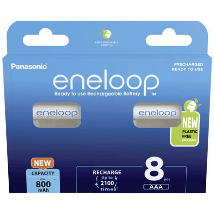 Panasonic Eneloop BK-4MCDE/8BE AAA akud, 800 mAh, 8 tk
