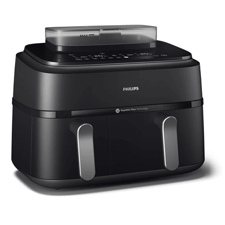 Philips | Dual Basket Airfryer | NA551/00 5000 Series | Power 2750 W | Capacity 9 L | RapidAir Plus and Air Steam | Black