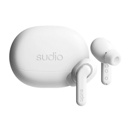 Sudio Earbuds | E4 Pro | Bluetooth | In-ear | Microphone | Cloud White | Noise canceling | Noise reduction | Wireless