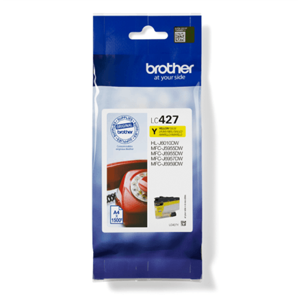 Brother LC427Y tindikassett, kollane, 1500 lk