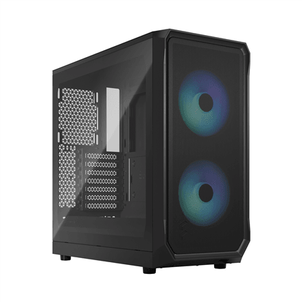 Fractal Design | Focus 2 | Side window | Midi Tower | ATX | RGB Black TG Clear Tint
