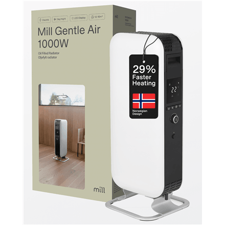 Mill AB-H1000DN oil-filled radiator, 1000 W, LED display, white