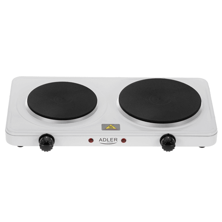 Adler Hot Plate | AD 6520 | Number of burners/cooking zones 2 | Electric | White
