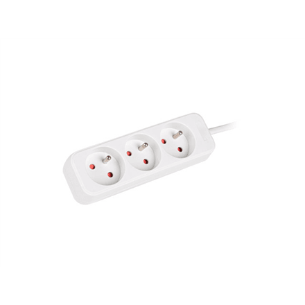 Lanberg Cable Power Strip 3M 3X French Outlets Quality-Grade Copper | PS0-03E-0300-W