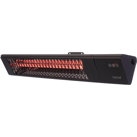 Sunred Triangle Dark Smart Wall infrared heater, 2500 W, IP55, black