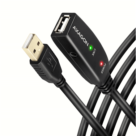 Axagon ADR-210 USB repeater cable, USB-A, 10 m