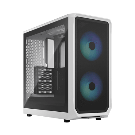 Fractal Design | Focus 2 | Side window | Midi Tower | ATX | RGB White TG Clear Tint