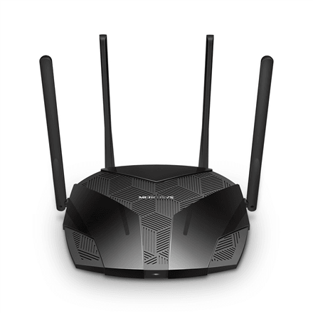 Mercusys | Dual-Band Wi-Fi 6 Router | MR80X AX3000 | 802.11ax | 2402+574 Mbit/s | Ethernet LAN (RJ-45) ports 3xGigabit LAN | Mesh Support Yes | MU-MiMO Yes | No mobile broadband | Antenna type External