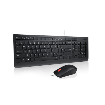 Lenovo Essential Wired Combo klaviatuur + hiir must