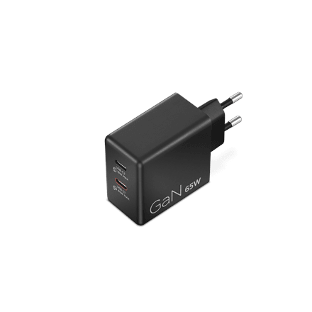 Lenovo Dual USB-C 65W GaN Charger | Charger | USB-C | 65 W