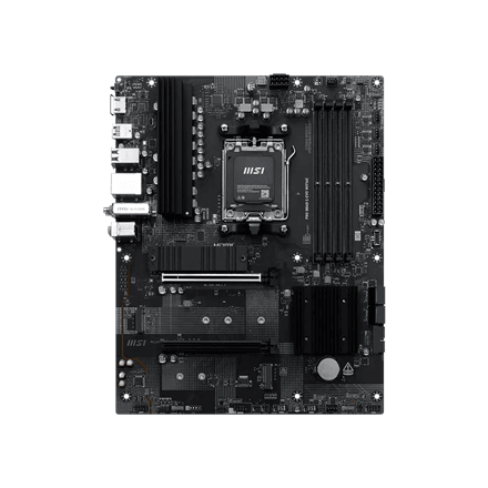 PRO B840-S EVO WIFI6E | MSI Processor family AMD | Processor socket AM5 | Supported hard disk drive interfaces SATA, M.2 | Number of SATA connectors 4