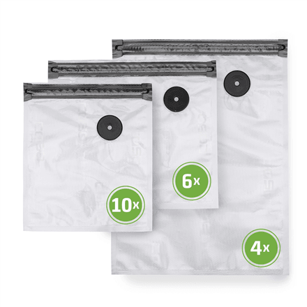 Caso 01243 reusable vacuum ZIP bags, 20 pcs