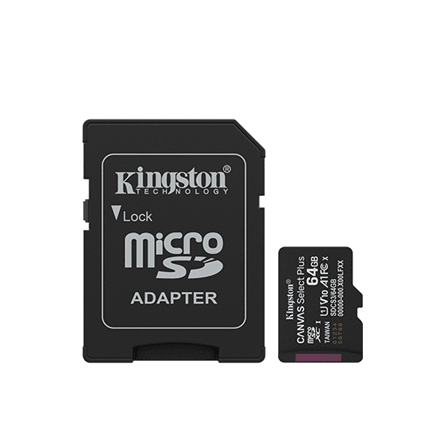 MicroSD-mälukaart Kingston Canvas Select Plus, 64 GB