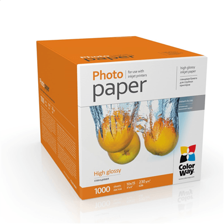 ColorWay High Glossy Photo Paper 10x15, 230 g/m², 1000 Sheets