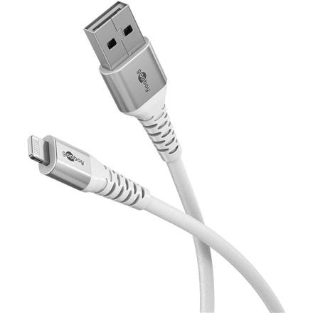Goobay | Lightning USB-A Supersoft Textile Cable with Metal Plugs | 74512