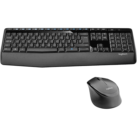 Logitech MK345 juhtmeta klaviatuur ja hiir, must