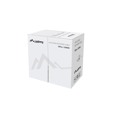 Lanberg | LAN Cable Cat.6 UTP, Solid CU Fluke Passed | LCU6-12CU-0305-S | 305 m | Grey