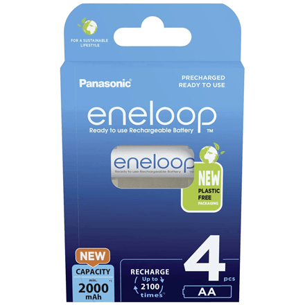 Akud Panasonic Eneloop AA 2000 mAh, 4 tk