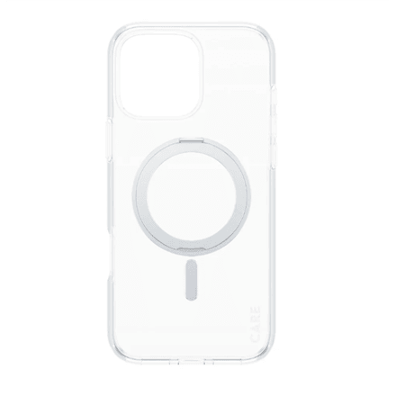 CARE Feature Case | Back cover | Apple | iPhone 16 Pro Max | Recycled plastic | Silver | Kickstand & MagSafe