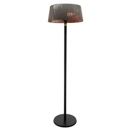 TunaBone TB1821SH-01 Electric Standing Patio Heater, 2100 W, Black