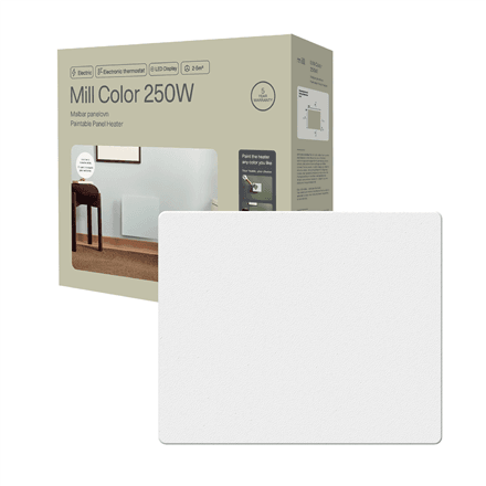 Панельный обогреватель Mill COLOR250, 250 Вт, под покраску, матовый белый