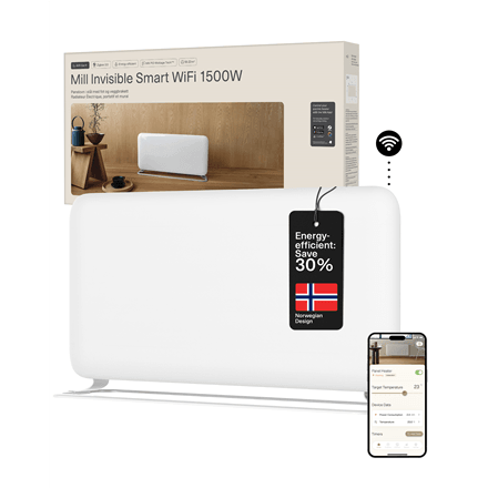Mill PA1500WIFI4A paneelsoojendi, valge, 1500 W, kuni 22 m², IPX4