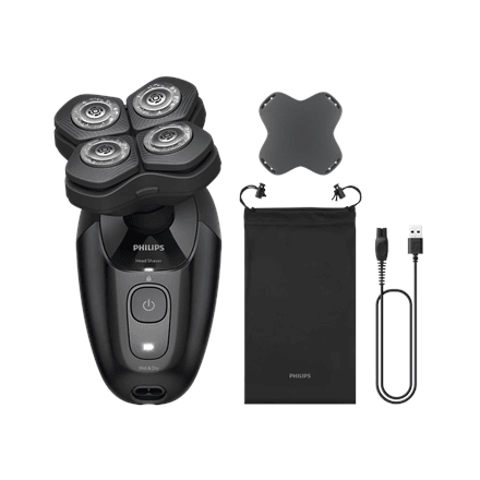 Philips Head Shaver | Pro 5000 Series HS5980/15 | Operating time (max) 60 min | Wet & Dry | Lithium | Deep Black