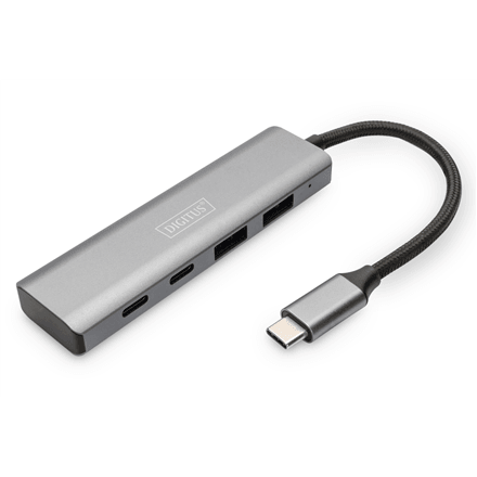 Digitus DA-70245 USB-C hub, 2 × USB-A + 2 × USB-C, 10 Gbit/s