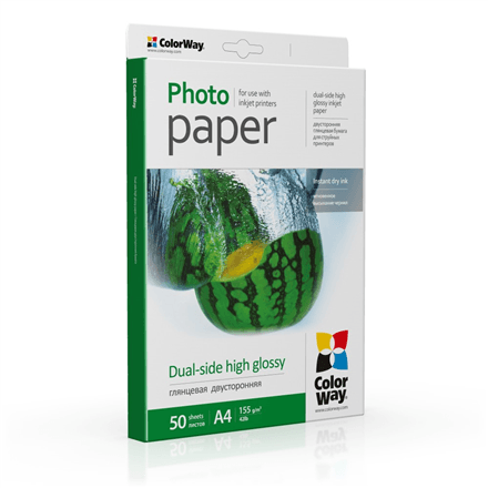 ColorWay double-sided glossy photo paper, A4, 155 g/m², 50 sheets