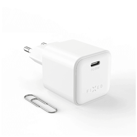 Fixed Mini GaN FIXCG65M-C-WH charger, USB-C PD, 65 W, white