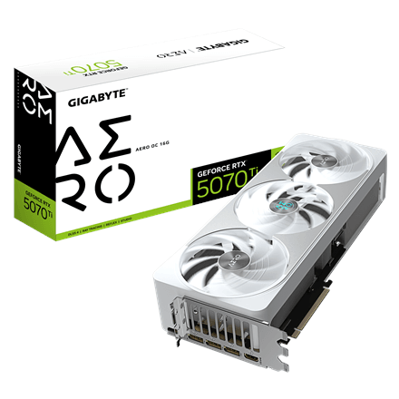 Видеокарта GIGABYTE GeForce RTX 5070 Ti AERO OC, 16 ГБ