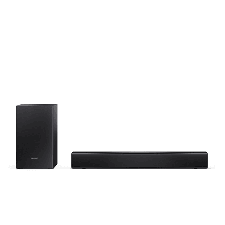 Sharp Compact 2.1 Soundbar with Wireless Subwoofer | HT-SBW121 | 240 W | Bluetooth | Wireless connection | Black