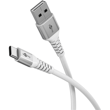 Goobay | USB-C to USB-A Supersoft Textile Cable with Metal Plugs | 74530