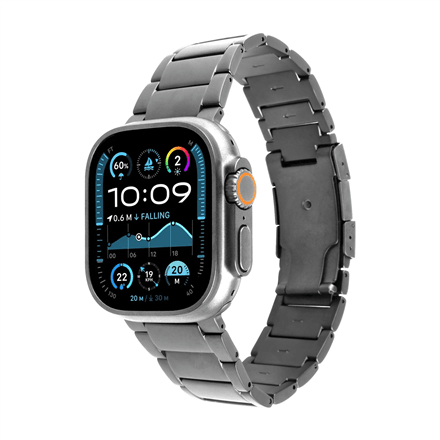 Fixed Titanium Strap for Apple Watch 44/45/46/49mm, Natural Titanium