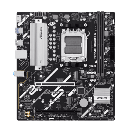 Asus PRIME B840M-K | Processor family AMD | Processor socket AM5 | DDR5 | Supported hard disk drive interfaces SATA, M.2 | Number of SATA connectors 2