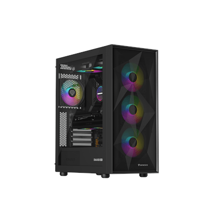 Игровой корпус Genesis Diaxid 605 ARGB, Midi-Tower, чёрный