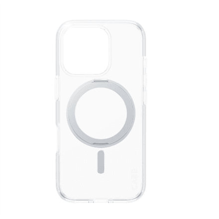 CARE Feature Case | Back cover | Apple | iPhone 16 PRO | Recycled plastic | Silver | Kickstand & MagSafe