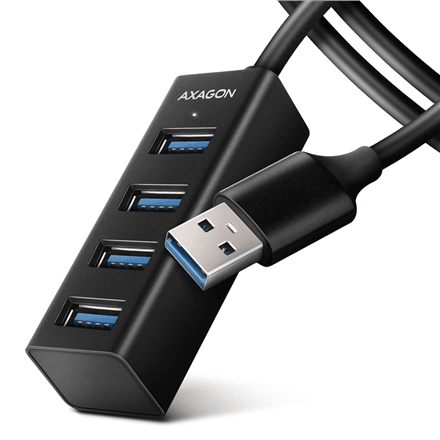 USB-jagur AXAGON HUE-M1AL, 4 porti, USB 3.2 Gen 1, metallkorpus