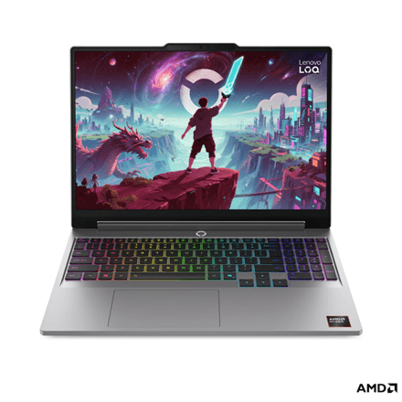 Lenovo LOQ 15AHP11 AMD | Luna Grey | 15.3 " | IPS | WUXGA | 1920 x 1200 pixels | Anti-glare | AMD Ryzen 7 | 250 | 16 GB | SODIMM DDR5 | Solid-state drive capacity 512 GB | NVIDIA GeForce RTX 5060 | GDDR7 | 8 GB | Windows 11 Home | 802.11ax | Bluetooth version 5.3 | Keyboard language English | Keyboard backlit | Warranty 24 month(s) | Battery warranty 12 month(s)