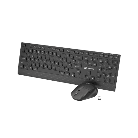 Natec Stringray 2 Wireless Keyboard and Mouse Set Black