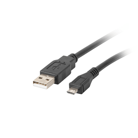 Lanberg | Micro USB to USB Type-A 2.0 Cable, 1 m | CA-USBM-10CC-0010-BK | Micro USB to USB Type-A