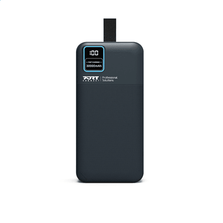 PORT CONNECT External USB-C battery integrated lamp | 30000 mAh | Blue