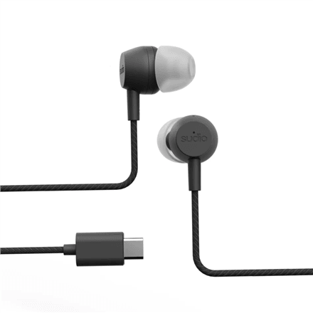 Sudio V3 Pro wired in-ear headphones, USB-C, ANC, Jet Black