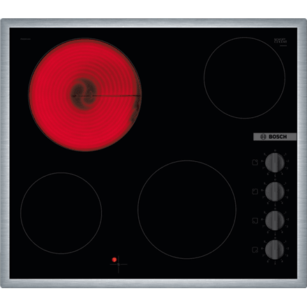 Bosch PKE645CA2E ceramic hob, 4 zones, rotary knobs